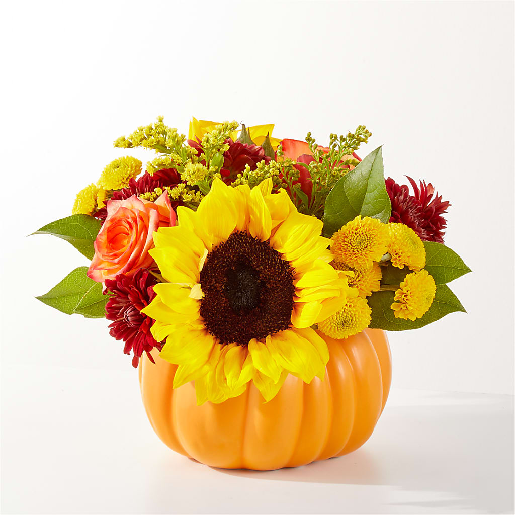 Golden Gourd Pumpkin Bouquet – Main Street Floral, Superior NE