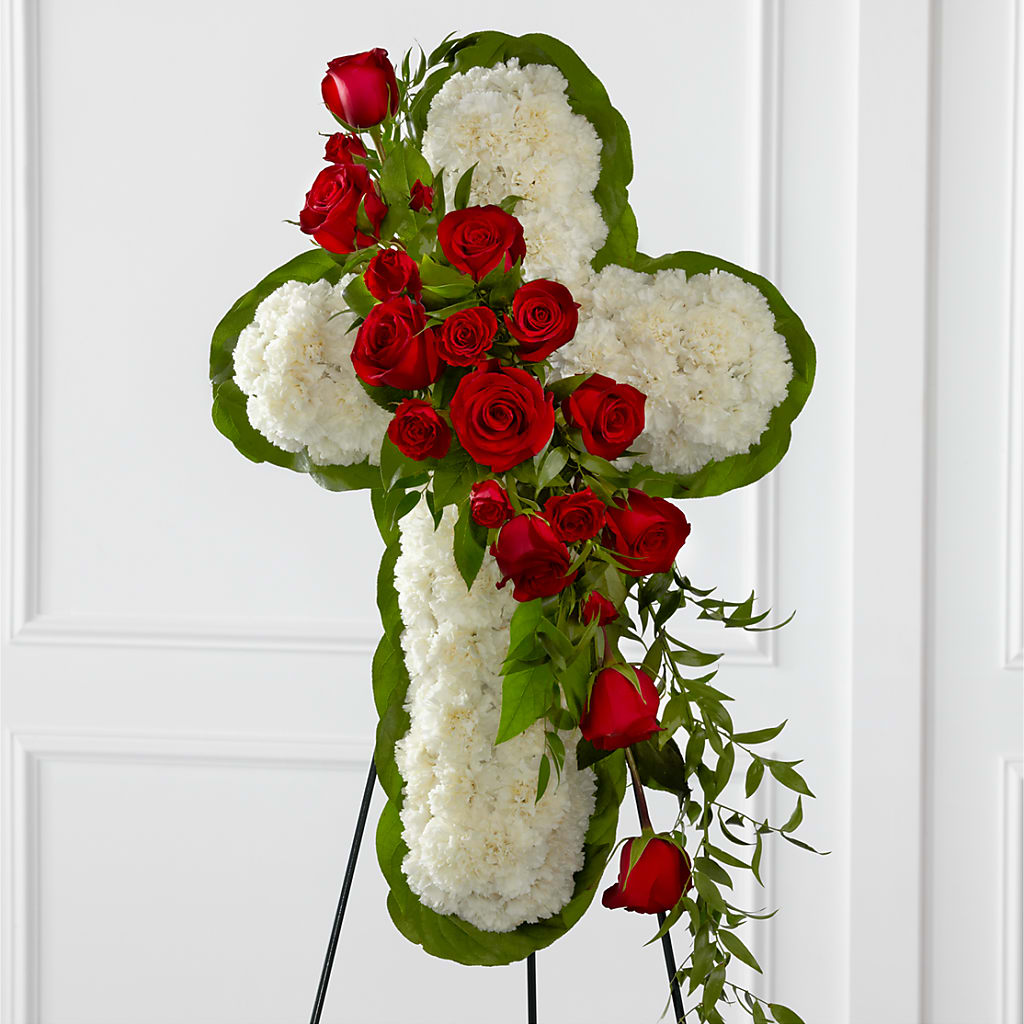 Floral Cross Easel – Main Street Floral, Superior NE