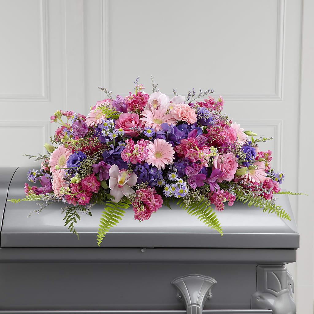 Glorious Garden Casket Spray – Main Street Floral, Superior NE