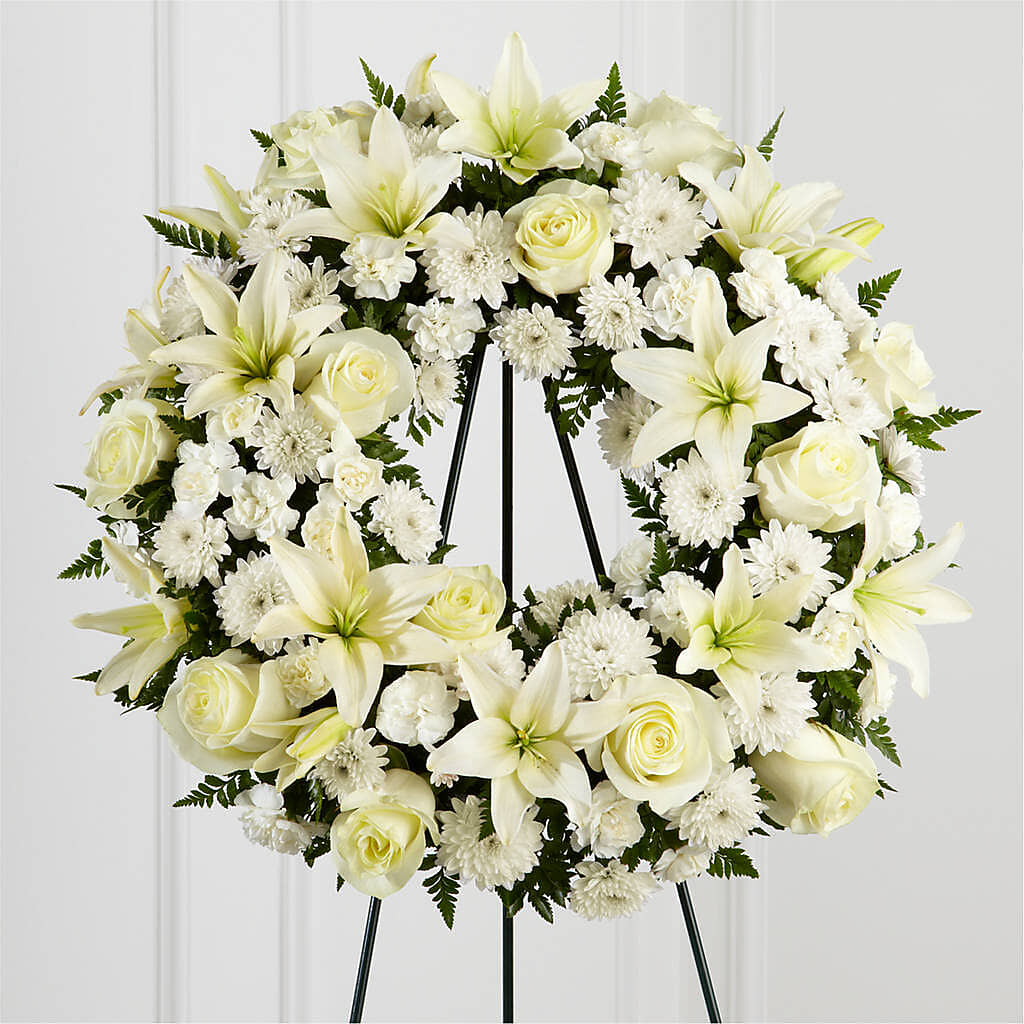 Treasured Tribute Wreath – Main Street Floral, Superior NE