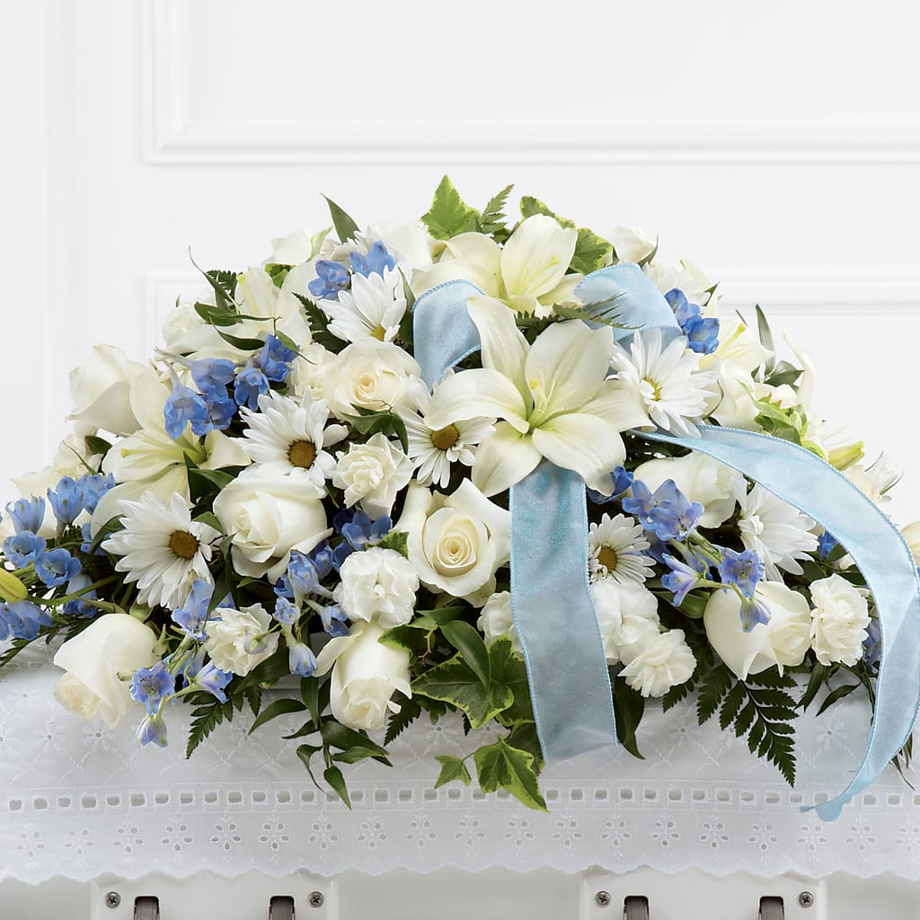 Tender Treasure Casket Spray – Main Street Floral, Superior NE