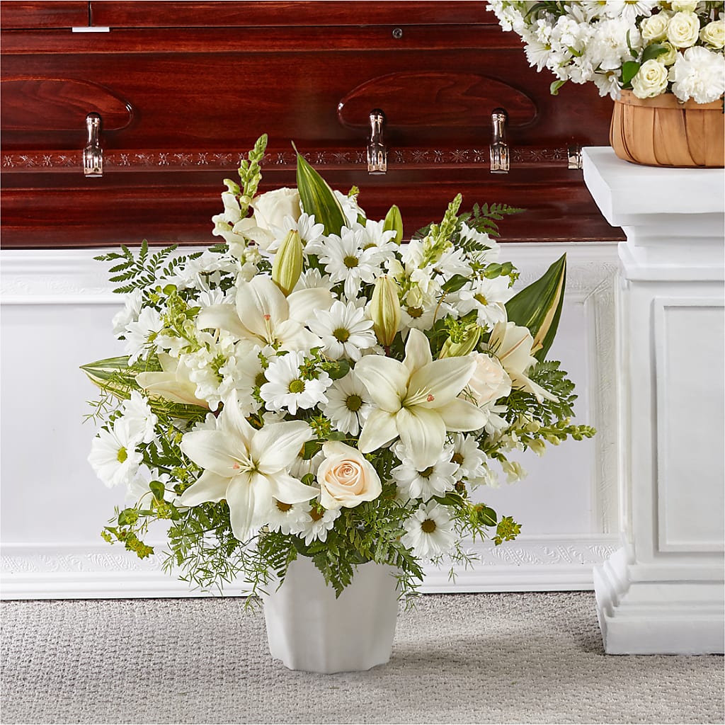 Thoughts of Tranquility Floor Basket – Main Street Floral, Superior NE