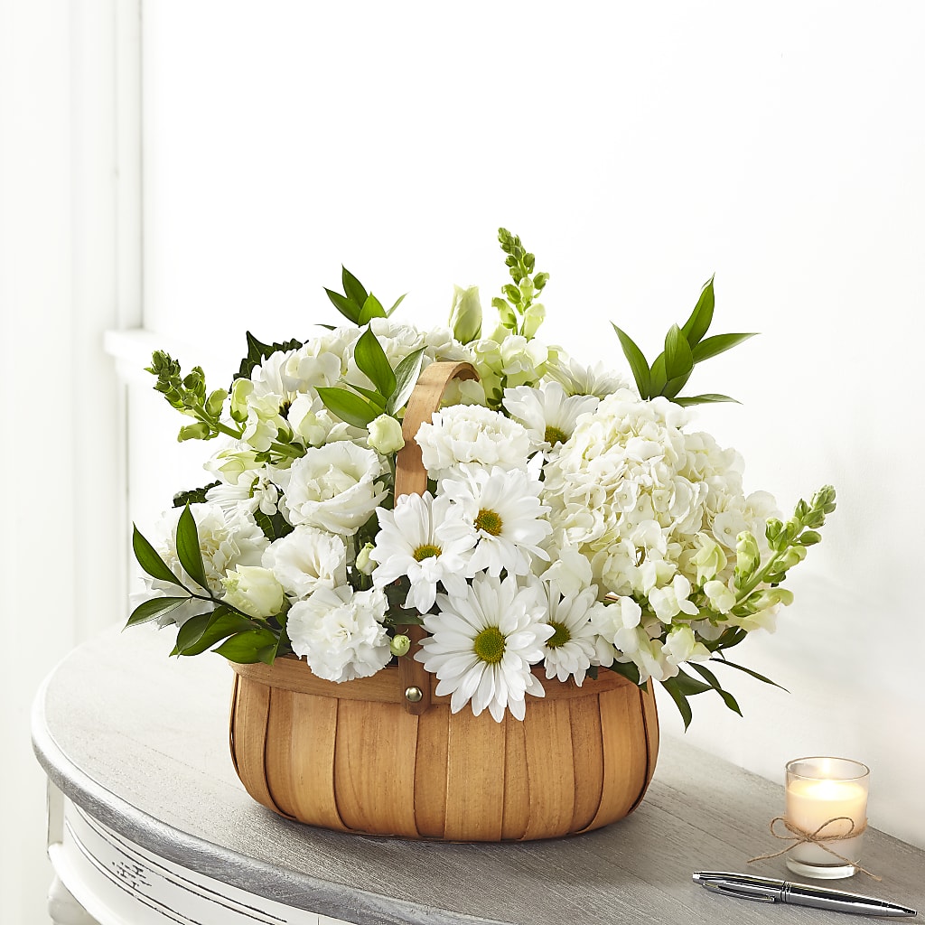 Pure Ivory Basket – Main Street Floral, Superior NE