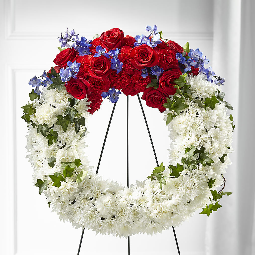 Patriotic Passion Wreath – Main Street Floral, Superior NE