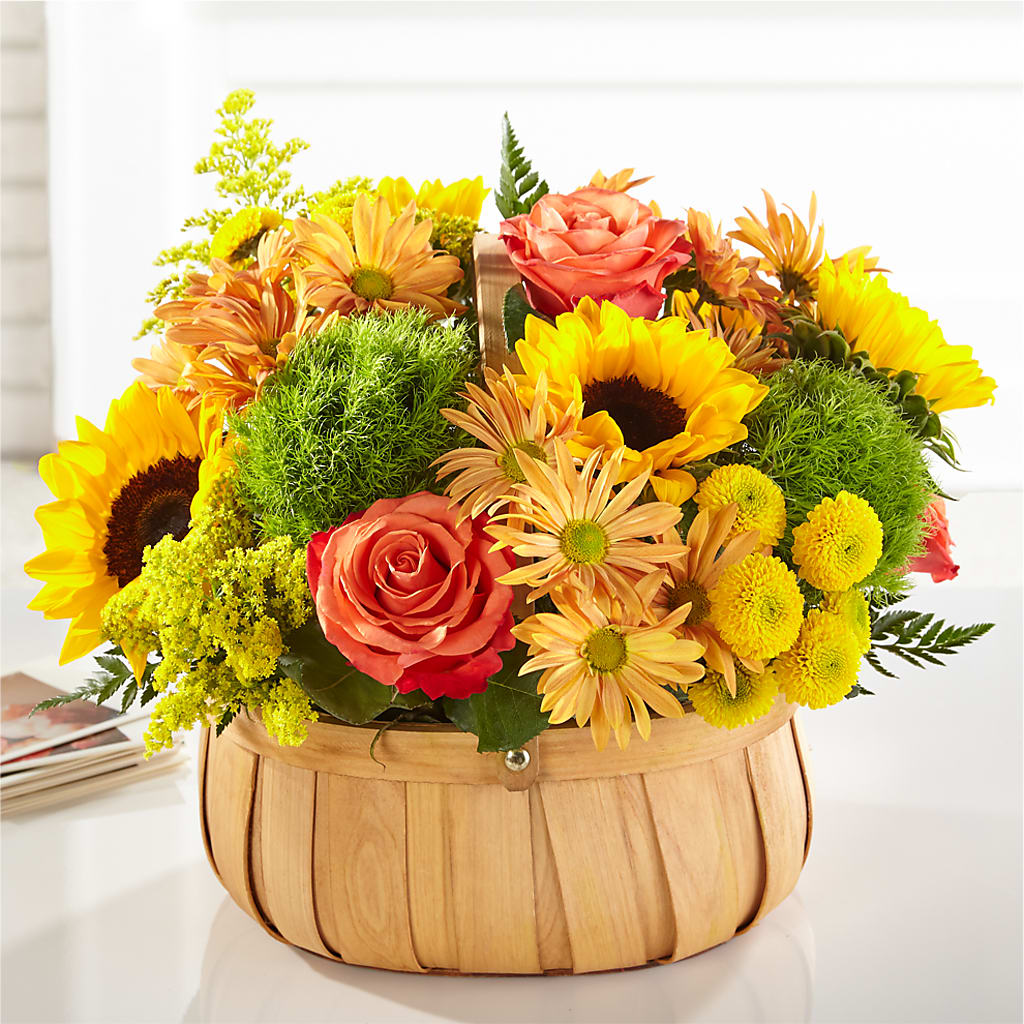 Harvest Sunflower Basket – Main Street Floral, Superior NE