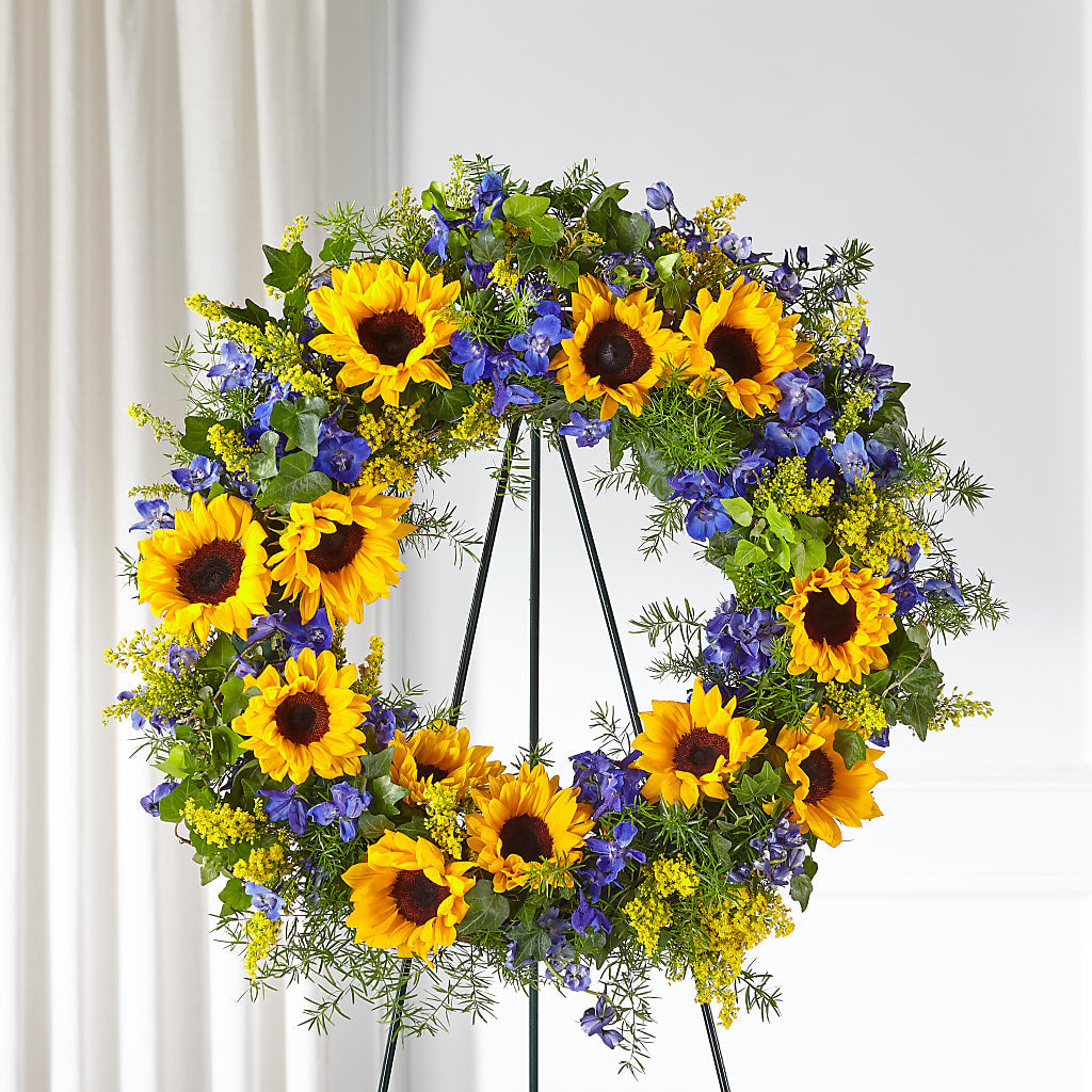 Bright Rays Wreath – Main Street Floral, Superior NE