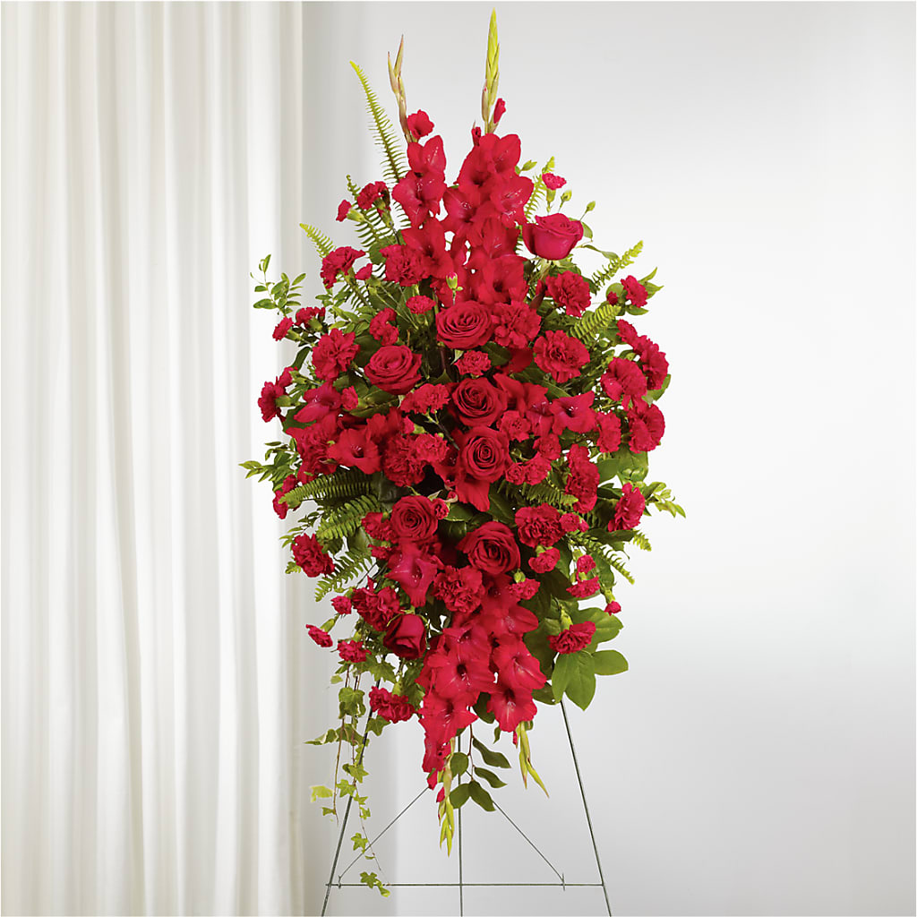 From the Heart Standing Spray – Main Street Floral, Superior NE