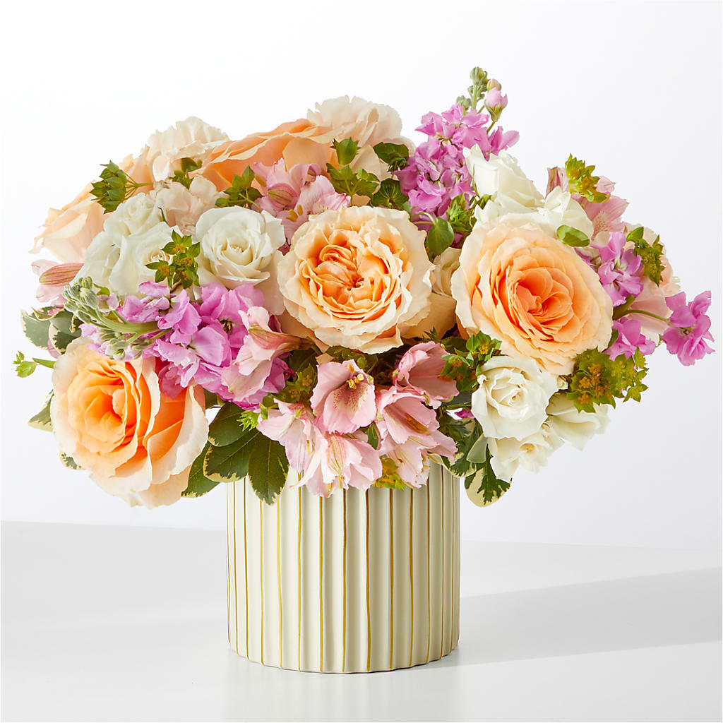 Paradise Bouquet with Ivory Vase – Main Street Floral, Superior NE