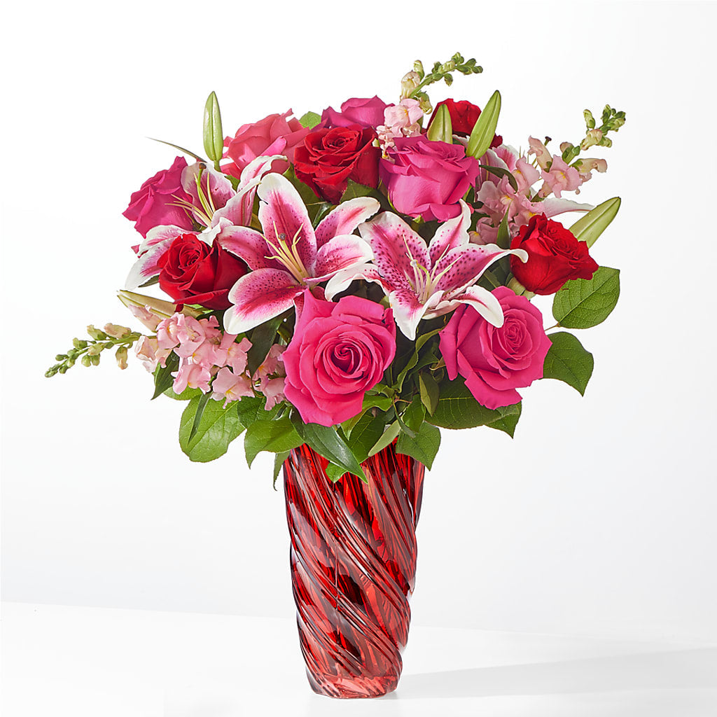 Always You Bouquet with Luxe Swirl Vase – Main Street Floral, Superior NE
