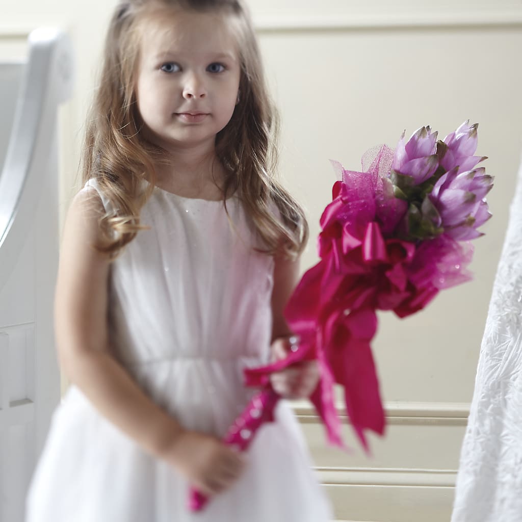 Sparkle Pink Flower Girl Bouquet – Main Street Floral, Superior NE