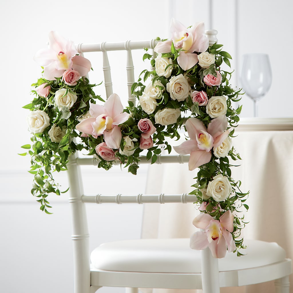 Orchid Rose Chair Décor – Main Street Floral, Superior NE