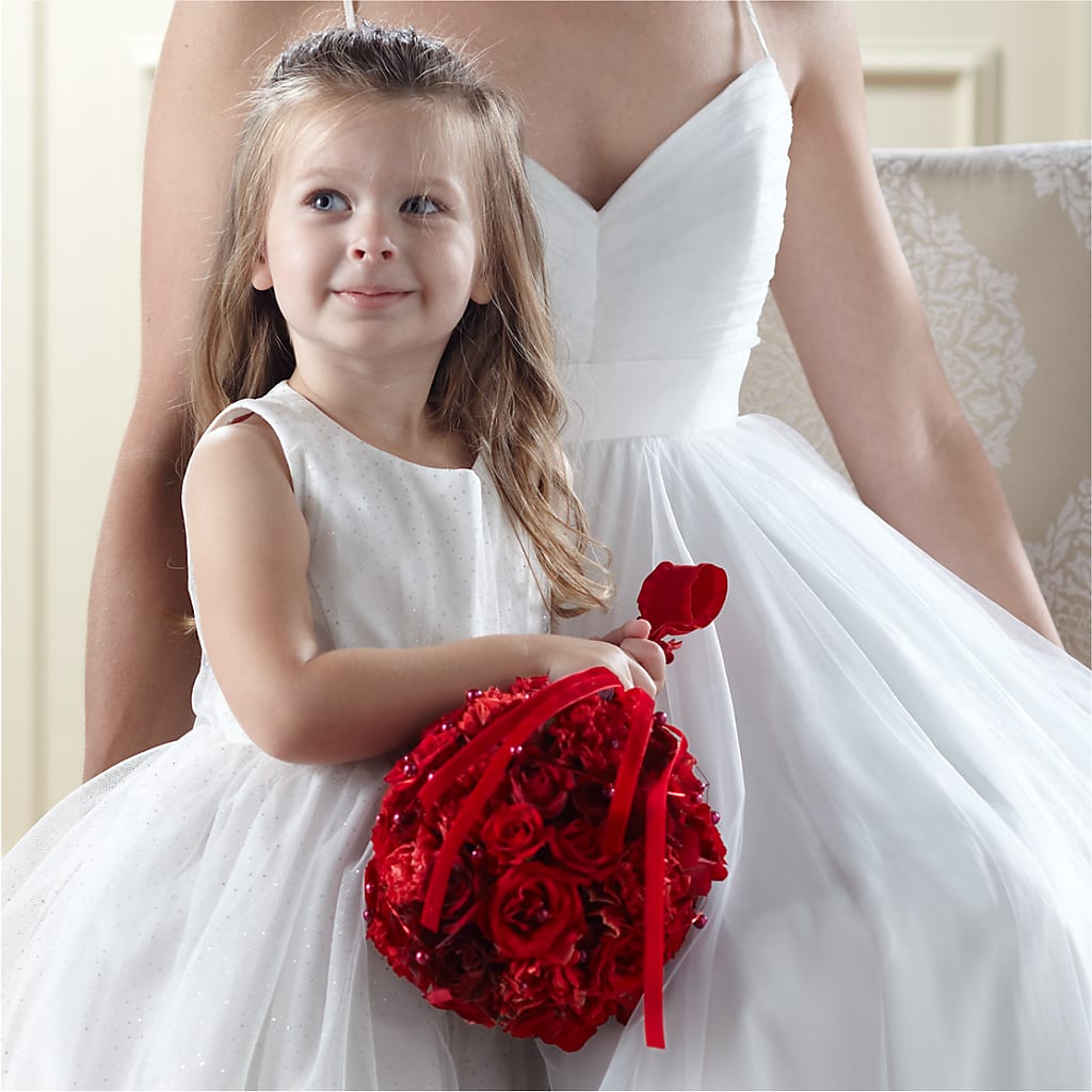 Pure at Heart Flower Girl Arrangement – Main Street Floral, Superior NE