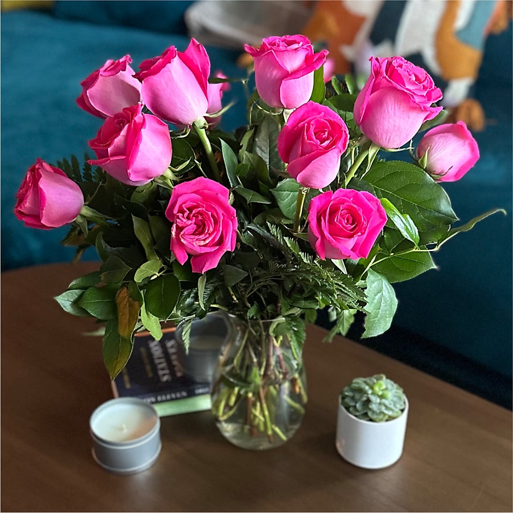 Long Stem Pink Rose Bouquet –  Main Street Floral, Superior NE