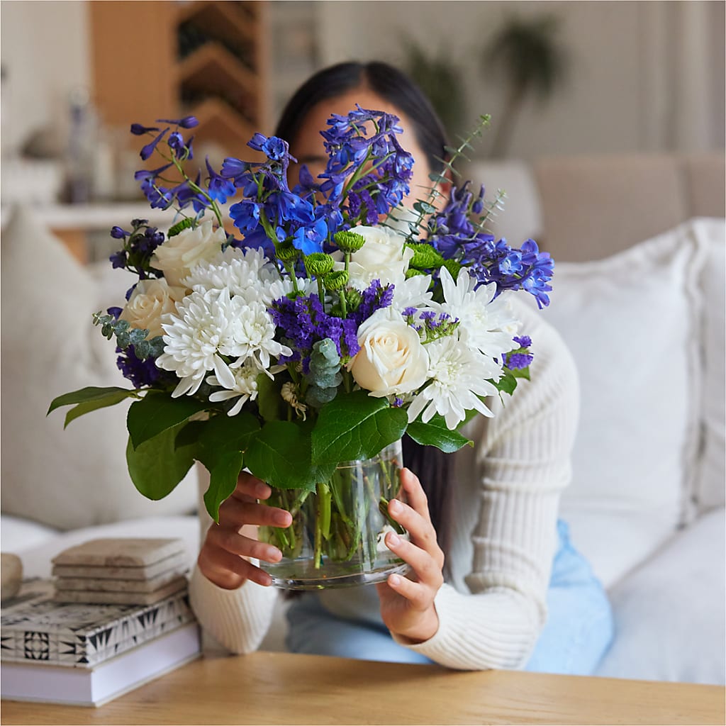 Cerulean Waves Bouquet –  Main Street Floral, Superior NE