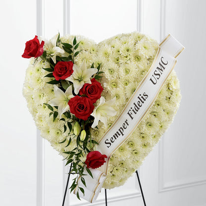 Heartfelt Hero Standing Heart –  Main Street Floral, Superior NE