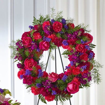 Calming Colors Wreath –  Main Street Floral, Superior NE