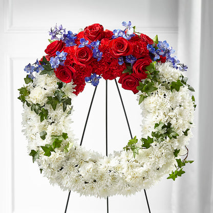 Patriotic Passion Wreath –  Main Street Floral, Superior NE