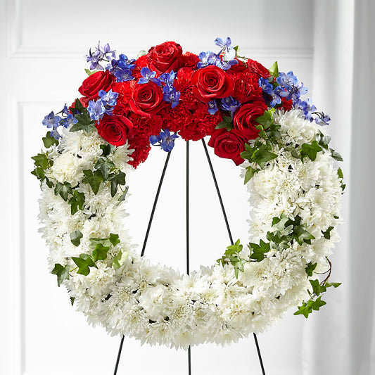 Patriotic Passion Wreath –  Main Street Floral, Superior NE