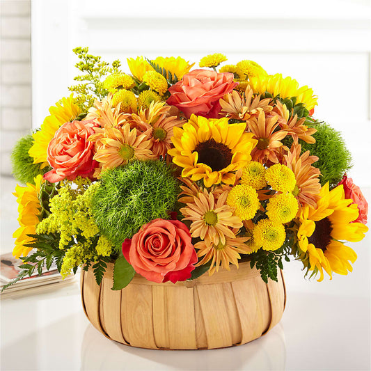 Harvest Sunflower Basket –  Main Street Floral, Superior NE