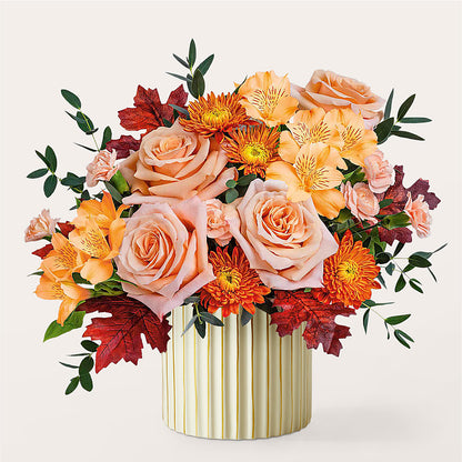 Spiced Latte Bouquet with Ivory Vase –  Main Street Floral, Superior NE