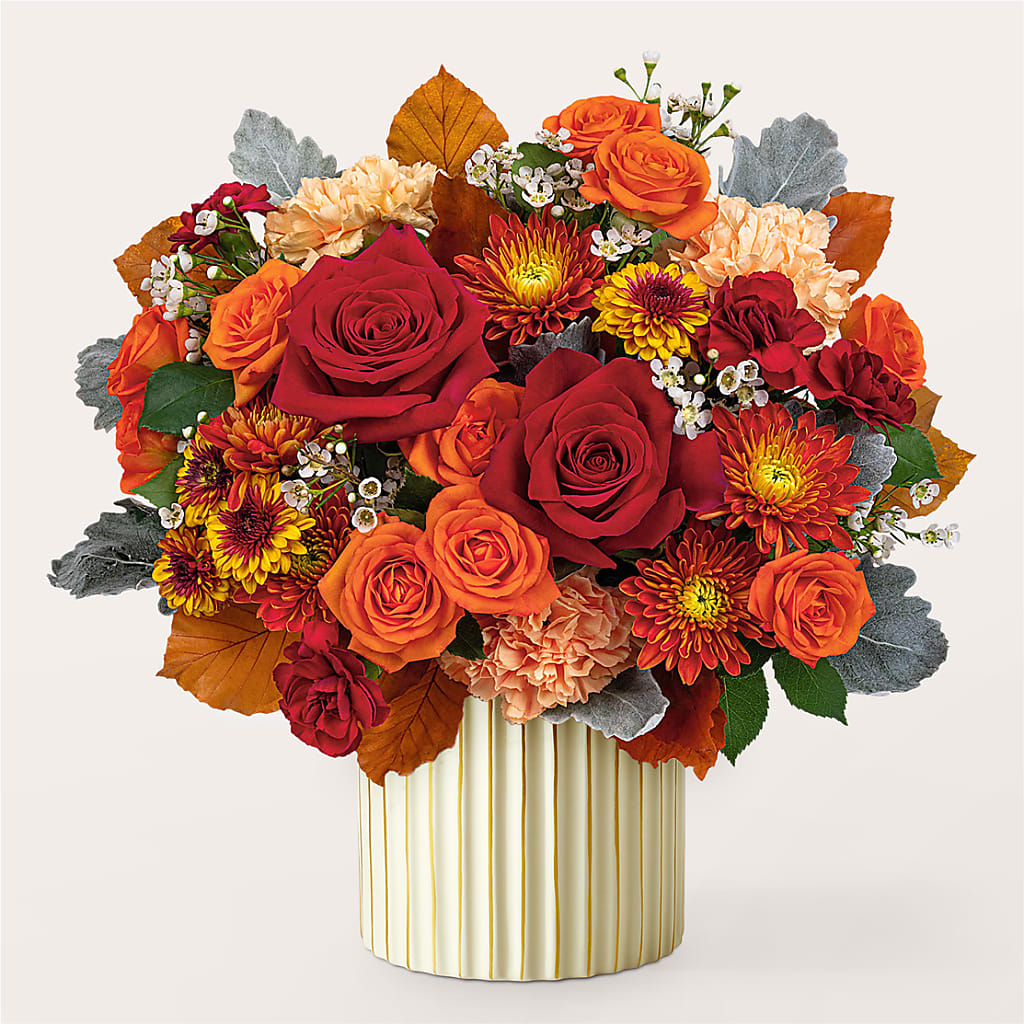 Merlot Bouquet with Ivory Vase –  Main Street Floral, Superior NE