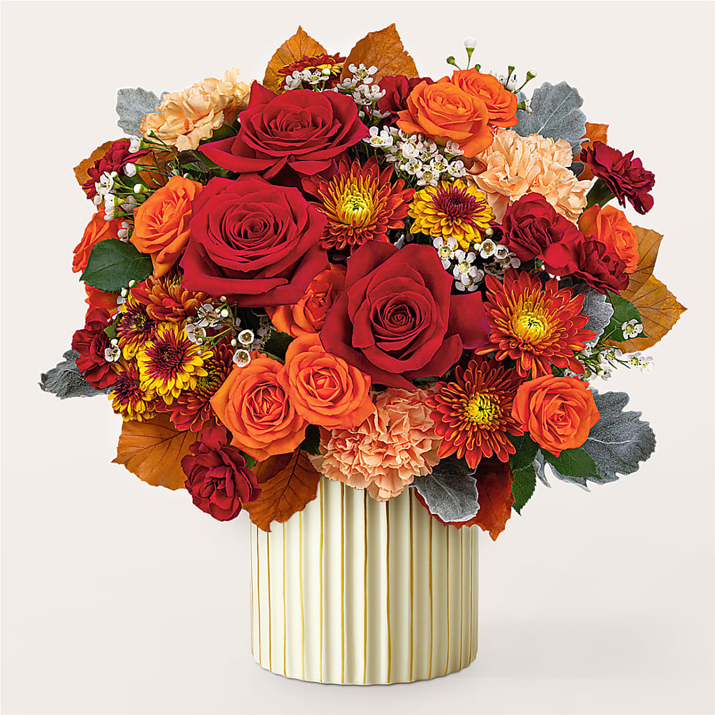 Merlot Bouquet with Ivory Vase –  Main Street Floral, Superior NE