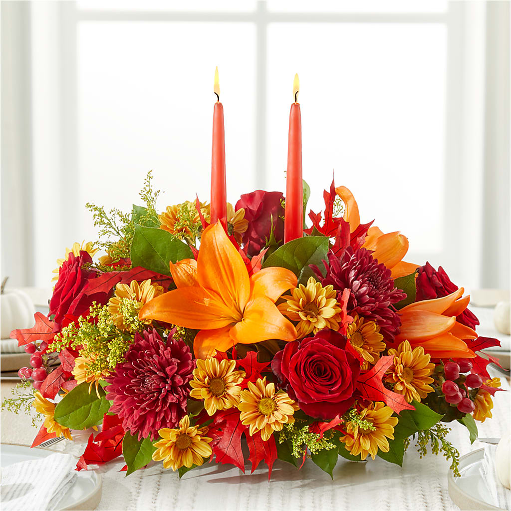 Autumn's Embrace Centerpiece –  Main Street Floral, Superior NE