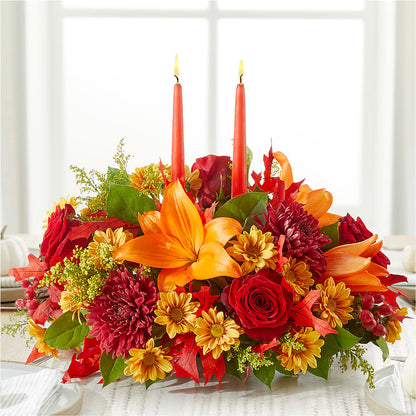Autumn's Embrace Centerpiece –  Main Street Floral, Superior NE