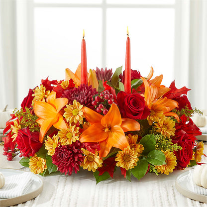 Autumn's Embrace Centerpiece –  Main Street Floral, Superior NE