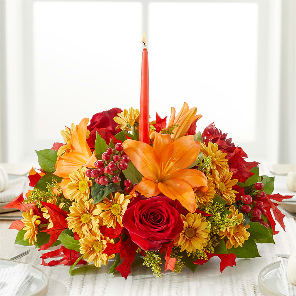 Autumn's Embrace Centerpiece –  Main Street Floral, Superior NE