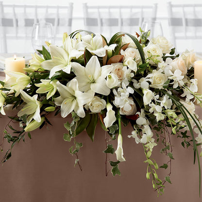 White Linen Arrangement –  Main Street Floral, Superior NE