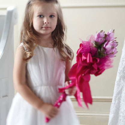 Sparkle Pink Flower Girl Bouquet –  Main Street Floral, Superior NE